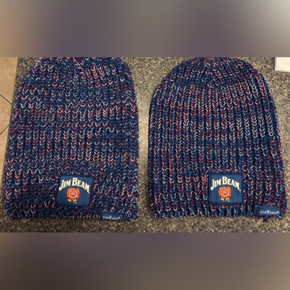 Blue and Red Knit Beanie - Picture 2 of 2